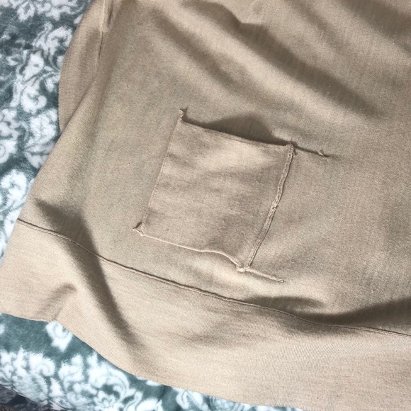 LOFT Open Front Lightweight Oatmeal Cardigan Sz M - Picture 8 of 11